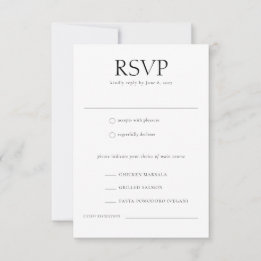 Trouwmonogram Elegante Maaltijdkeuze Trouwen RSVP Kaartje