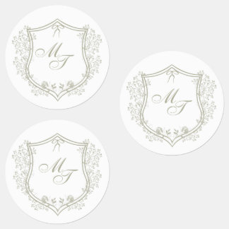 Trouwmonogram Labels