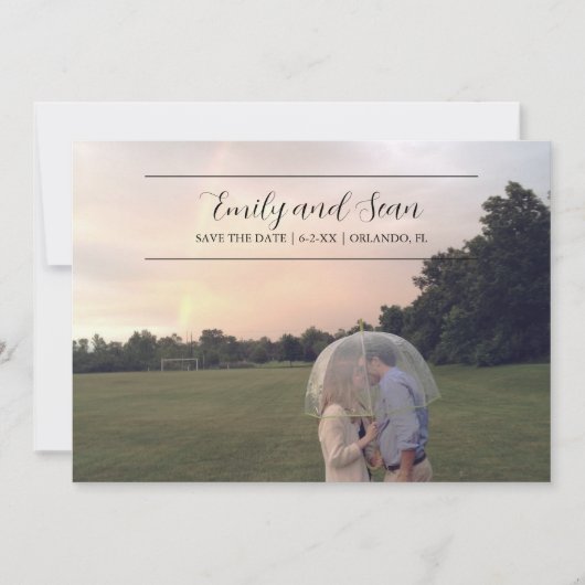 Trouwmonogram Save the Date Uitnodiging (Voorkant)