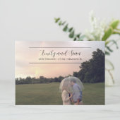 Trouwmonogram Save the Date Uitnodiging (Staand voorkant)
