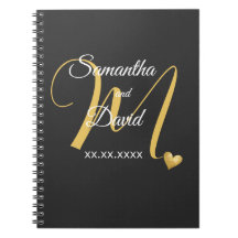 Trouwmonogramontwerp met namen en datum