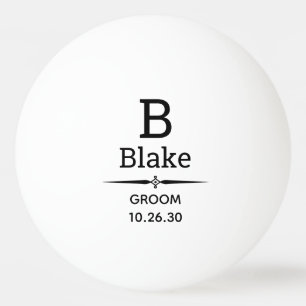 Trouwmonogramtafeltennisbal Pingpongballen
