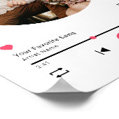 Trouwmuziek QR-code Koppel Jubileum Foto Poster (Hoek)