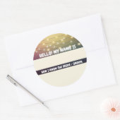 Trouwnaamlabel Hoe ik de bruid/ bruidegom ken Ronde Sticker (Envelop)