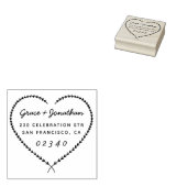 Trouwnamen Hartkrans retouradres Rubberstempel (Gestempeld)