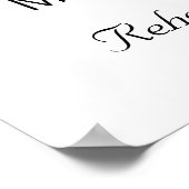 Trouwoefend Eetmaal Poster Bord (Hoek)