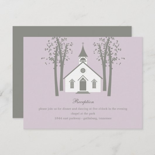 Trouwontvangst Enclosure Kaart voor Whimsical Chap (Voorkant / Achterkant)