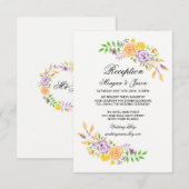Trouwontvangstkaarten Bloemendetails Insteekkaart Kaart (Voorkant / Achterkant)