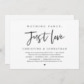 Trouwontvluchting, Niets fancy, gewoon liefdesuitn Kaart (Voorkant / Achterkant)