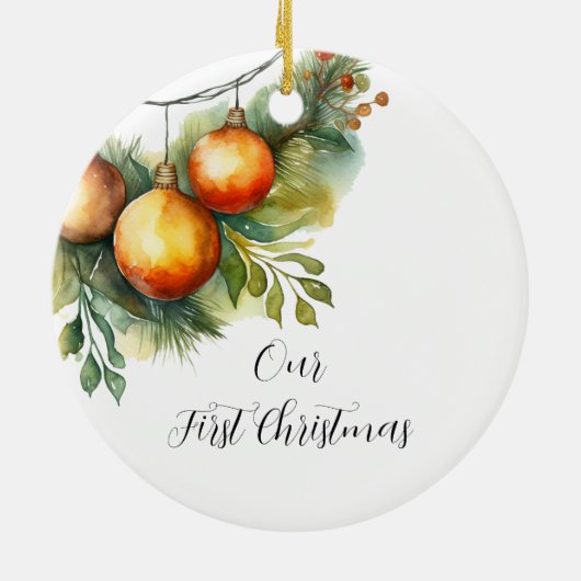 Trouwornament, Verlovingornament, Bruid Keramisch Ornament (Achterkant)