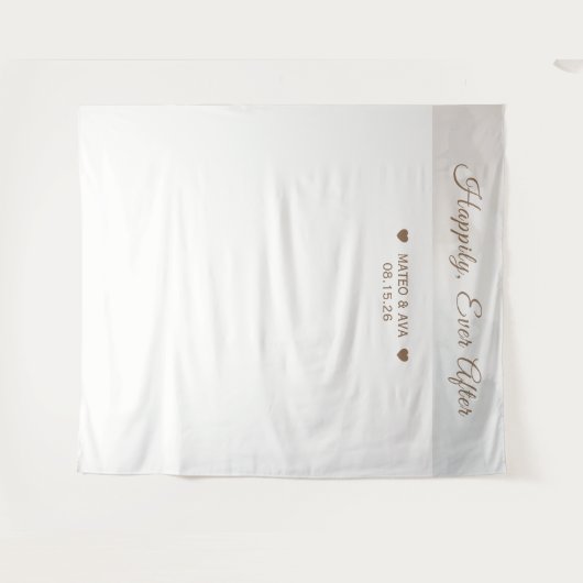 Trouwpaar aangepaste achtergrond wandkleed (Voorkant (horizontaal))