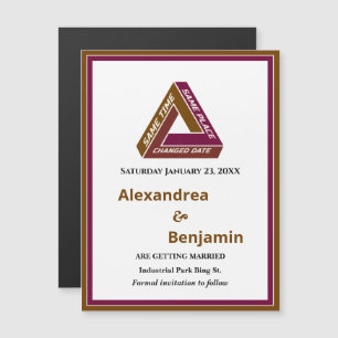 Trouwpaar Bewaar de datum Magnetisch