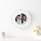 Trouwpaar foto met namen en datum wandklok grote klok (Huis)