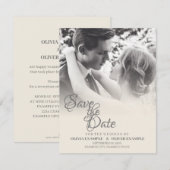 Trouwpaar kussen in zwart-wit notitiekaartje (Voorkant / Achterkant)