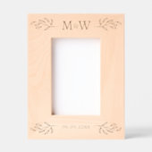 Trouwpaar Monogram Initialen Datum gepersonaliseer Gegraveerde Lijstjes (Voorkant)