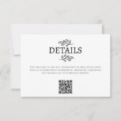 Trouwpaar Monogram Initialen Details QR Kaart (Voorkant)