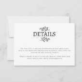 Trouwpaar Monogram Initialen Informatie Kaart (Voorkant)