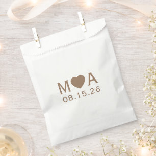 Trouwpaar Monogram Liefde Hart Bedankzakje