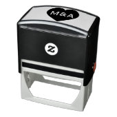 Trouwpaar Monogram Liefde Hart Zelfinktende Stempel (Product)
