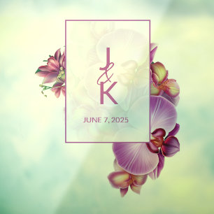 Trouwpaar Monogram Vloer Decal & Sticker