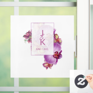 Trouwpaar Monogram Vloer Decal & Sticker