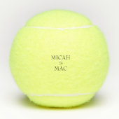 Trouwpaar namen & datum Tennisballen (Voorkant)
