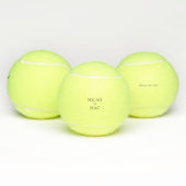Trouwpaar namen & datum Tennisballen (Multi)