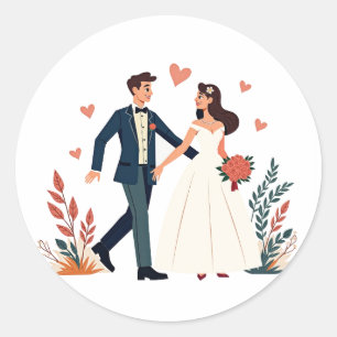 Trouwpaar Romance Sticker