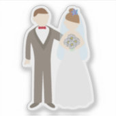 Trouwpaar Sticker (Voorkant)