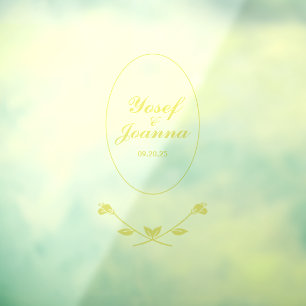 Trouwpaar Transparant Vloer Decal en Sticker