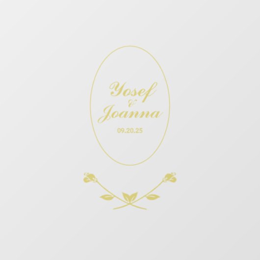 Trouwpaar Transparant Vloer Decal en Sticker (Vel)