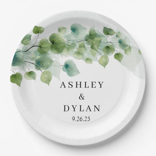 trouwpapier papieren bordje (Voorkant)