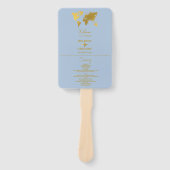Trouwpaspoort Stof Blauw Goud Programma Handwaaier (Voorkant)