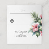 Trouwplaats kaarten blauw en roze (Buitenkant ongevouwen)