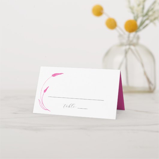 Trouwplaats kaarten Monogram Roze (Voorkant)