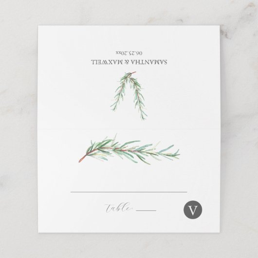 Trouwplaats Kaarten Waterverf Rozemarijn (Buitenkant ongevouwen)