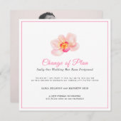 Trouwplannen gewijzigd uitgesteld orchidee save the date (Voorkant / Achterkant)