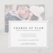 Trouwplannen wijziging van plan uitgesteld landsch save the date (Voorkant / Achterkant)