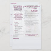 Trouwplanner 2jr Tijdschema Gepersonaliseerde Prin (Voorkant / Achterkant)