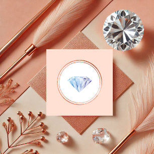 Trouwplanner Bedrijfskaart van Roze Goud en Blush  Vierkante Visitekaartje