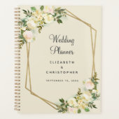 Trouwplanner Elegant Chic Waterverf Goud Frame Planner (Voorkant)
