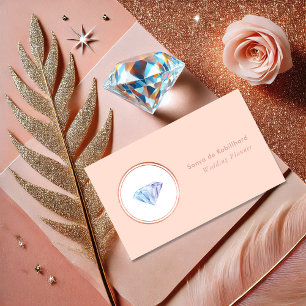 Trouwplanner met Blush Roze en Rose Goud Diamant Visitekaartje