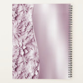 Trouwplanner met roze bloemen planner (Achterkant)