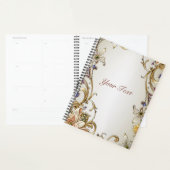 Trouwplanner met witte gouden bloem planner (Display)