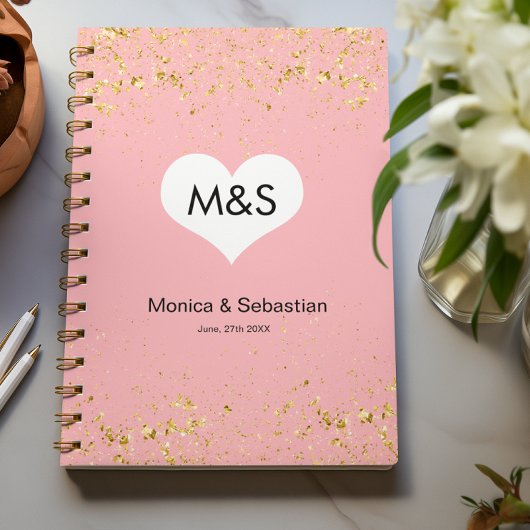 Trouwplanner Roze Goud Glitters Planner