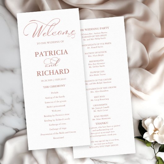 Trouwplechtigheid Volgorde van Dienst Eerlijk Prog Programma