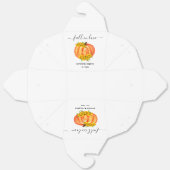 Trouwpompoen Sinaasappel Witte Bloemen Herfst Bedankdoosjes (Ongevouwen)