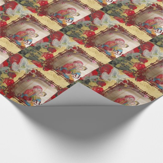 Trouwpop Portret Grafische kunst Print Cadeaupapier (Hoek)