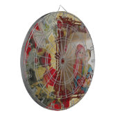 Trouwpop Portret Grafische kunst Print Dartbord (Voorkant Links)