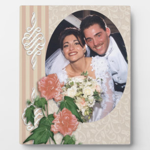 Trouwportret fotobord hibiscus fotoplaat